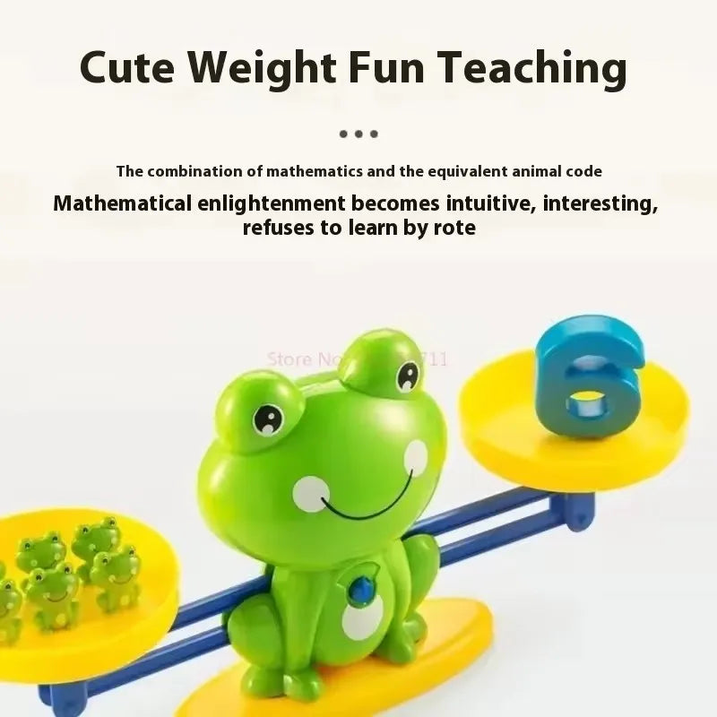 Frog Math Balance Toy Stem Learning For Toddlers 3-5, Educational Counting Game With Numbers Cognitive Development Kit