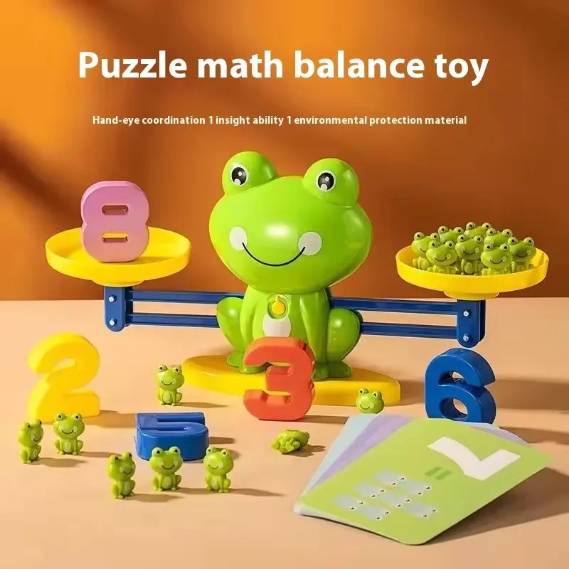 Frog Math Balance Toy Stem Learning For Toddlers 3-5, Educational Counting Game With Numbers Cognitive Development Kit