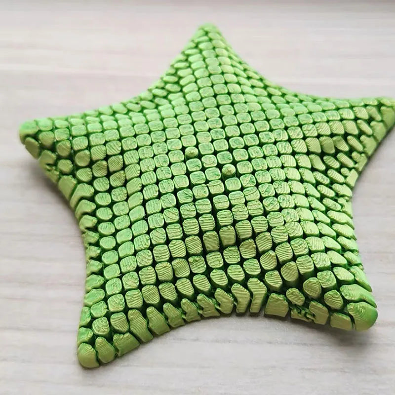 Fidget Toy 3D Printed Articulated Starfish Flexible Desk Decor Stress Relief Sensory Gift for Kids Adults Visual Autism ADHD